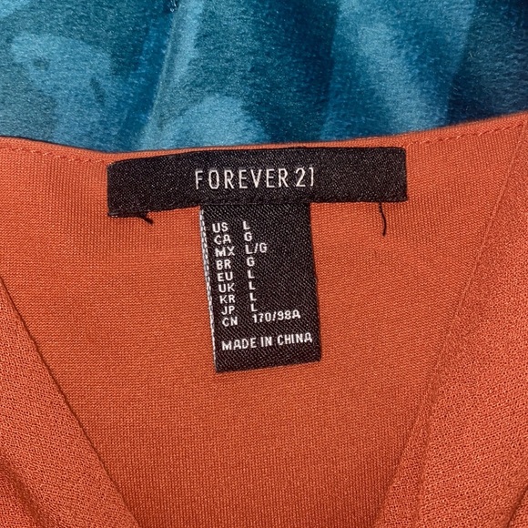 Rust Flowy Wrap Dress - Picture 4 of 5